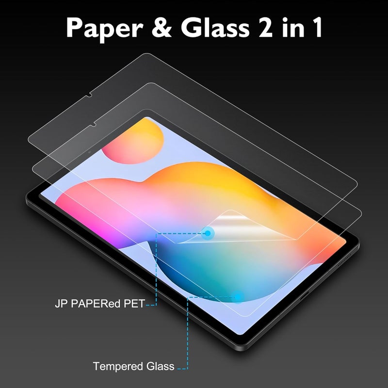 Esanik 2 Pack Like Paper Glass Screen Protector for Samsung Galaxy Tab S6 Lite 10.4 Inch (2024/2022/2020) 9H Tempered Glass Film, Writing Like on Paper, Anti Glare - Image 4